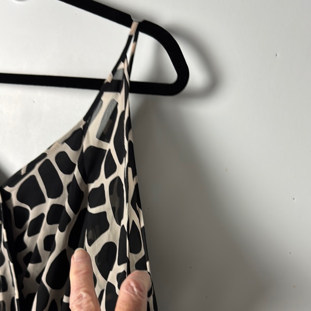 Bar III Animal Print Peek a Boo Sleeve Maxi NWT SZ S self tie Party Cocktails - Picture 7 of 12